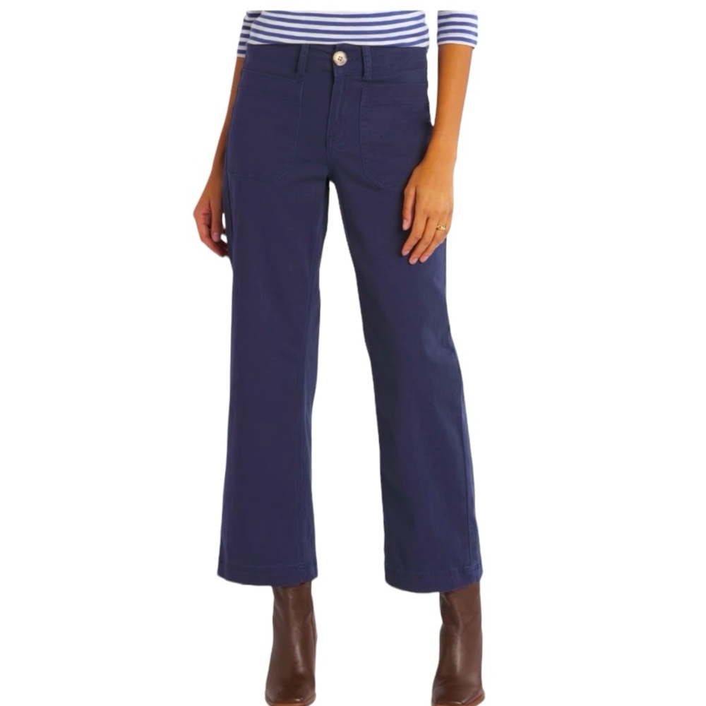 one 5 one Navy Wide Leg Pants